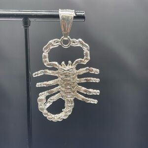 Handmade Solid Sterling Silver Scorpion Pendant
